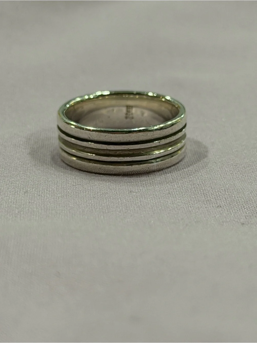 Retired James Avery Sterling Silver Unity Ribbed Band Ring – Approx. Size 9